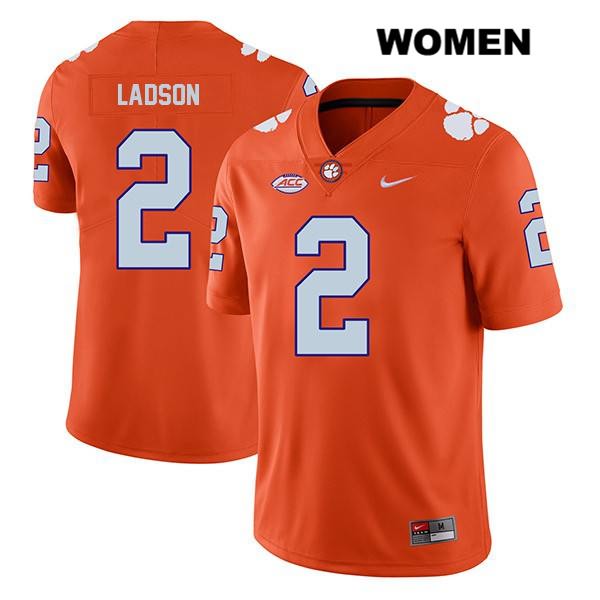 Women's Clemson Tigers #2 Frank Ladson Jr. Stitched Orange Legend Authentic Nike NCAA College Football Jersey TNT0646LW